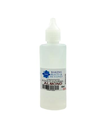 Baking Beauty and Beyond Concentrated Food Flavouring Oil - Dozen of Professional Quality Food Grade Flavouring Oil for Candy Making Baking Cooking Lip Balm and Lip Gloss - Almond (50ml)