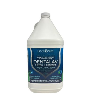 DENTALAV Hospital Grade Dental Cleaner & Disinfectant - Made of Hypochlorous Acid - Deodorizer for Use on All Clinical Surfaces - Multipurpose Surface Cleaner for Floor Furniture & Bathroom - 3785ml