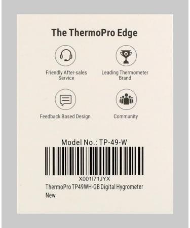 ThermoPro TP49 Digital Mini Thermo-Hygrometer | Accurate Indoor Temperature & Humidity Monitor | Ideal for Greenhouses & Living Rooms | Smiley Indicator | White - Buy Online on SooperMarket.com