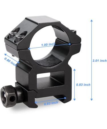Modkin High Profile Scope Rings - 1 Inch Set of 2 | Rifle Scope Mount for Picatinny Rail - Buy Online on SooperMarket.com