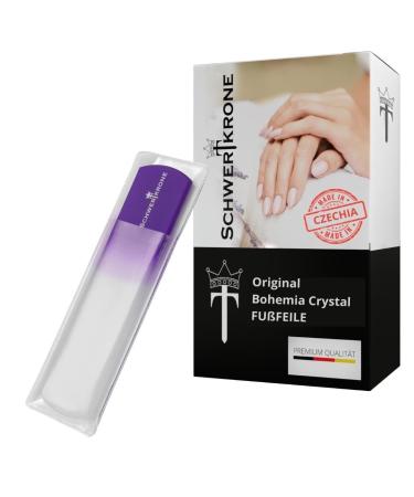 Sword crown glass footfire crystal glass file original from the Czech Republic 16 cm - double -sided surface gentle corneal removal pedicure - corneal removal 1 piece (1 Pack)