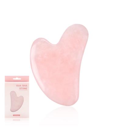 KONGDY Gua Sha Facial Tools Natural Jade Rose Quartz Guasha Stone for Face Body Care Promotes Lymphatic Drainage Shape Jawline Brightens Complexion Reduces Wrinkles Facial Massage Tools As Gifts