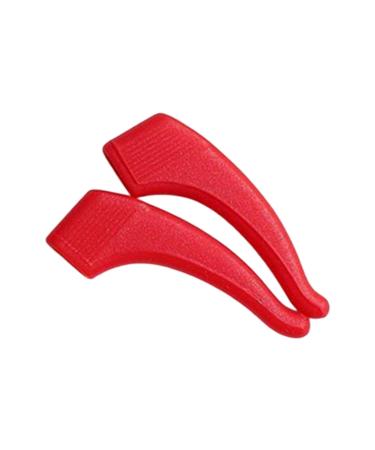 Harilla 2pcs Eyeglass Ear Grip Hook Eyeglass Temple Eyeglass Temple Sleeve Holder Eyeglass Temple Eyeglass Holder Red