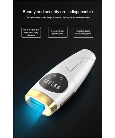 IPL Hair Removal Device with Ice Cooling Technology - 999,999 Flashes, 2 Modes, 5 Intensity Levels, Painless Permanent Hair Eraser for Men and Women - Buy Online on SooperMarket.com