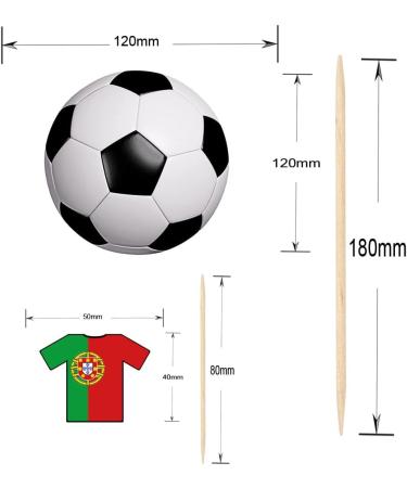 Portugal Football Party Food & Cupcakes Picks Decorations Toppers World Cup 2022 (pack of 14) - Buy Online on SooperMarket.com