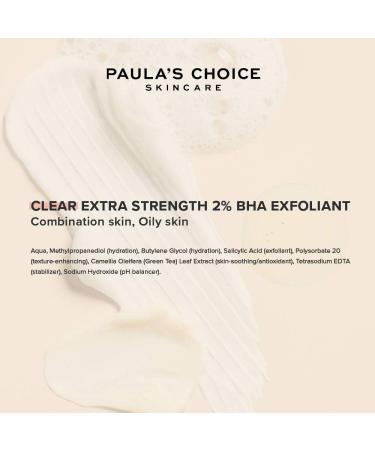 Paula's Choice CLEAR Extra Strength 2% BHA Exfoliant - Face Exfoliator Peel Fights Breakouts Blackheads & Enlarged Pores - with Salicylic Acid - Combination to Oily Skin - 118 ml 118 ml (Pack of 1) - Buy Online on SooperMarket.com
