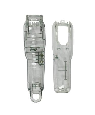 Brensty 1Set Gray Hair Clipper Back Housing Cover Clear Front Lid for Hair Trimmer Tools Kit