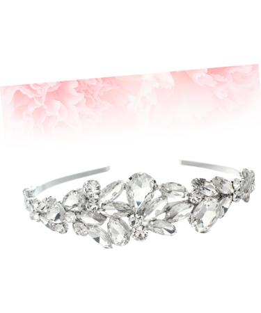 PLAFOPE Wedding Headband Bride Headpieces for Wedding Hair Accessory for Women Rhinestone Hair Accessories Hair Gems for Women Rhinestone Headband Women Hair Accessories Tiara White - Buy Online on SooperMarket.com