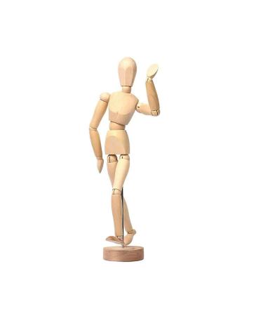 8 Inch Artists Wooden Manikin Flexible Body Joints Human Figure Puppet Toys Model Wood Male Mannequin Doll Ornament Stand for Home Office Desk Decoration Sketching Drawing Painting Supplies Gift 8 Inch Manikin