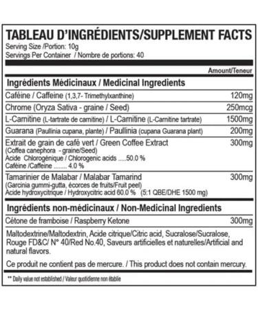 Nova Pharma Pre Workout Powder - Garcinia Cambogia - L Carnitine Supplement - Chromium Supplement - 40 Servings (Tangerine & berries) - Buy Online on SooperMarket.com