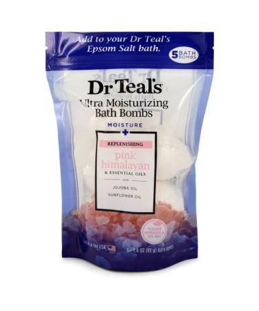Dr. Teal's Pink Himalayan Moisture Bomb Bath Soaks 1.6oz x 4(Total 6.4oz), Pack of 1