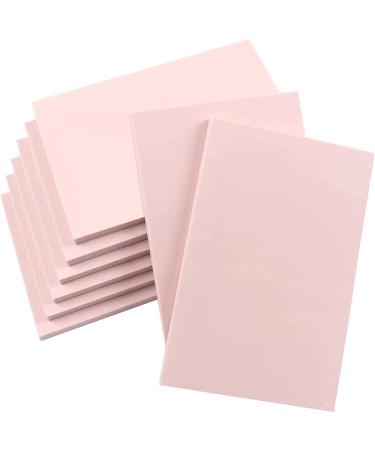 SGHUO 8 Pcs 4"x6" Pink Rubber Carving Blocks Linoleum Block Stamp Making Kit