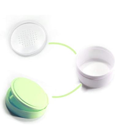 Travel-Friendly Baby Powder Container - Refillable Plastic Bath Powder Tank with Sieve - Portable Talcum Powder for Home & Travel (Green) - Buy Online on SooperMarket.com