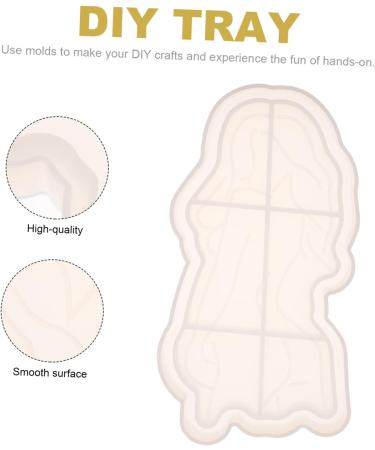STOBOK 3 Pcs Tray Silicone Mold Silicone Molds Epoxy Resin Tray Mold Silicone Plate Mould Manual Cake Mold Whitex3pcs 16.1X8.5CMx3pcs - Buy Online on SooperMarket.com