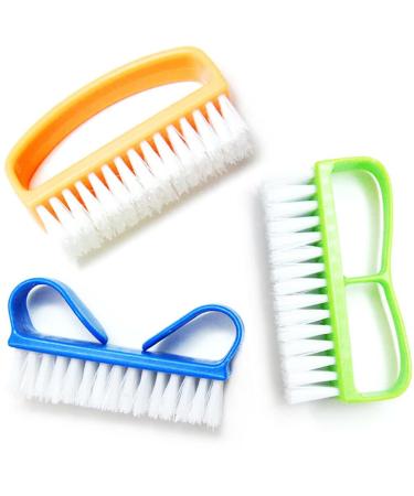 Nail Clean Brush (3 Pcs) Double Sided Finger Brush Cleaning Scrubbing Brushes Durable Strong Bristles Ergonomic Handle Ideal For Cleaning Fingernails and Toenails (3 Pcs)