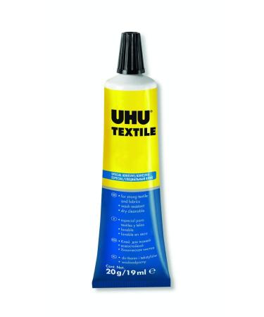 UHU Textile Glue 19ml - Transparent Fabric Adhesive - Buy Online on SooperMarket.com