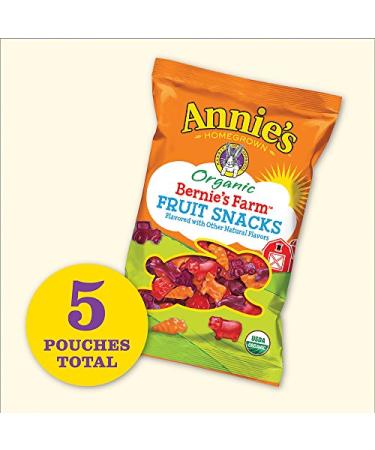Annie's Organic Bernieâ€™s Farm Fruit Snacks - Gluten Free, 4 oz (5 ct) - Buy Online on SooperMarket.com