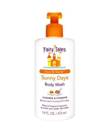 Fairy Tales Sunny Days Chlorine Removal Body Wash  For All Age Swimmers - After Swim Chlorine  Salt And Sunscreen Removal - No Harsh Chemicals or Toxins - Easy to use Pump - 16oz