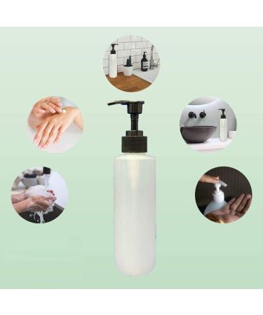 TEEROVA Plastic Pump Dispenser Bottles 8 oz BPA-Free Empty Refillable Containers for Lotion Shampoo and Massage Oil (Pack of 4) - Buy Online on SooperMarket.com