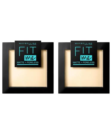 Maybelline New York FitMe Matte and Poreless Powder xg 115 Ivory 9 grams (pack of 2) 115 ivory 9 g (pack of 2)