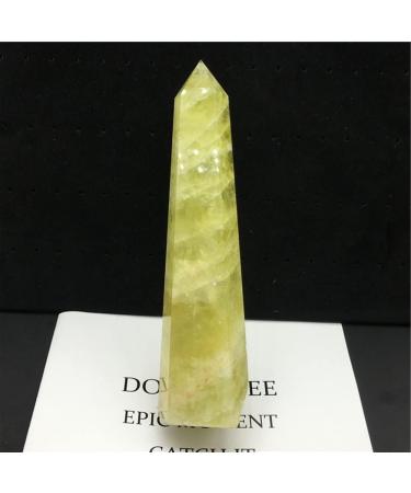 Meditation Gift 1PCS Natural Yellow Water Crystal Column Original Stone Hexagon Single tip Office Meditation (Size : 6-7cm) - Buy Online on SooperMarket.com