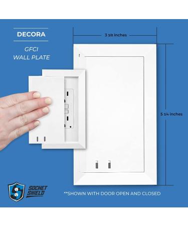 Child Resistant Outlet Cover (2-Pack) | Decora GFCI Wall Plate | Sliding Door with Lock | Safe & Stylish | Made in USA - Buy Online on SooperMarket.com