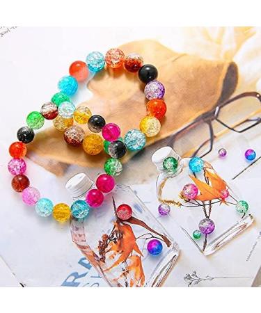 Huisipool 1920pcs 8 Color Glass Beads for Jewelry Making - 4mm 6mm 8mm Round Spacer Loose Beads - Ideal for Bracelet & Necklace Accessories - Buy Online on SooperMarket.com