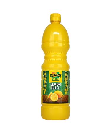 Tropical Sun 100% Pure Lemon Juice 1L (Pack of 1). Perfect for Tacos Drinks Sauces Salad Dressings Lemon 1.00 l (Pack of 1)