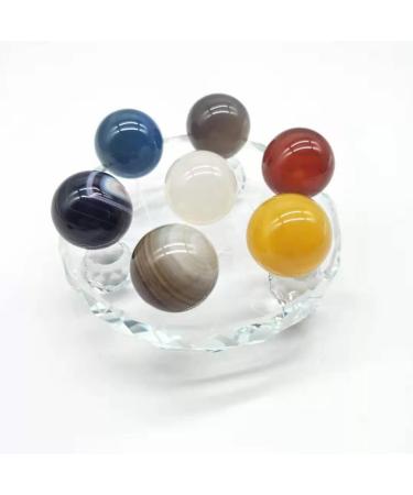 Natural Crystal Rough Ornament 15-25mm Natural Agate Crystal Ball Sphere Seven Star Array for Decorate 1 Set for Fengshuifor Fengshui Decoration Gift Decoration 1set - Buy Online on SooperMarket.com