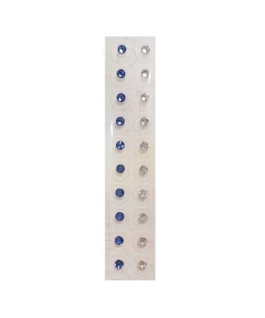Blue and White Crystal Gem Stone Magnetic 24k Gold Bead Clear Tape Auricular Sticker Ear Seeds Ear Acupuncture