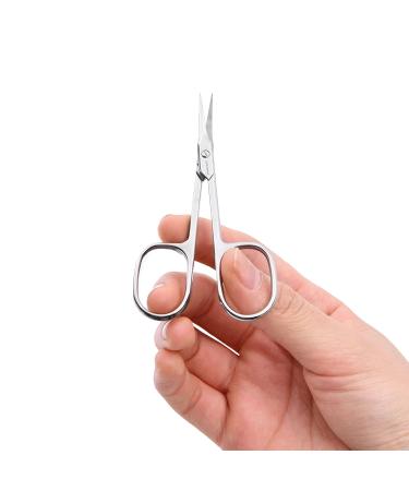 JARVISTAR Extra Fine Small Nail Scissors - Stainless Steel Cuticle Manicure Pedicure Grooming Tool for Women - Fingernail, Toenail, Eyelash, Eyebrow, Dry Skin - Curved Blade 3.66 Inch - Buy Online on SooperMarket.com