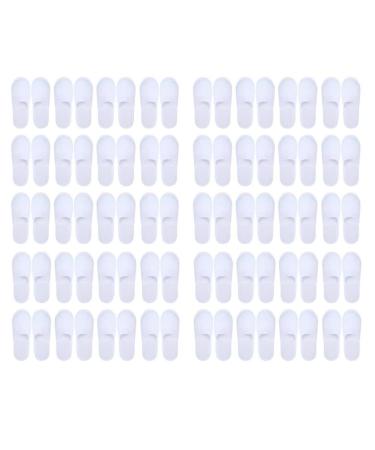 Dawafit 40 Pairs Closed Toe Disposable Slippers Women Men Ultra-Thin Brushed Plush Non- Disposable Slippers for Hotel Home