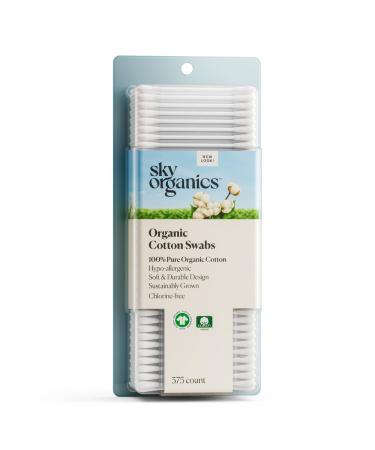 Sky Organics Bio Cotton Buds Wattstabs for sensitive skin 100% pure GOTS-certified organic products for beauty & body care 375 pieces 375 Count (Pack of 1)
