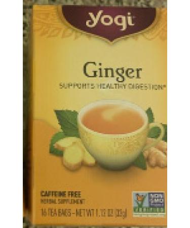 Yogi Tea - Ginger Tea (6 Pack) - Supports Healthy Digestion - Soothing and Spicy Blend - Caffeine Free - 96 Organic Herbal Tea Bags 96 Count (Pack of 6)