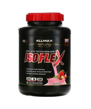 ALLMAX Nutrition Isoflex Pure Whey Protein Isolate (WPI Ion-Charged Particle Filtration) Strawberry 5 lbs. (2.27 kg)