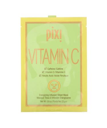 Pixi Beauty Vitamin C Energizing Infusion Beauty Sheet  Mask 3 Sheet Masks 0.8 oz (23 g) Each
