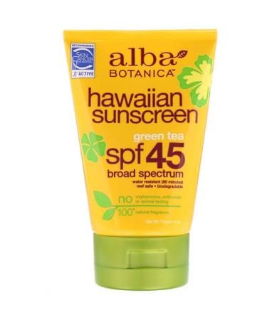 Alba Botanica Natural Hawaiian Sunscreen SPF 45 4 oz (113 g)