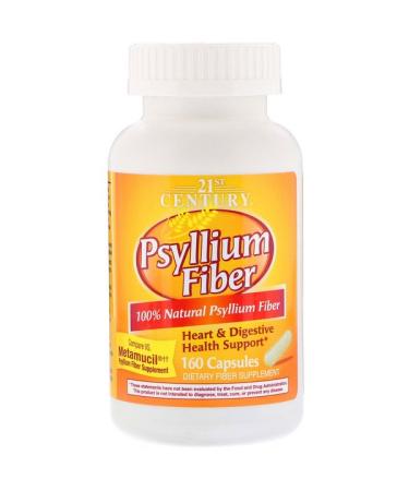 21st Century Psyllium Fiber 160 Capsules
