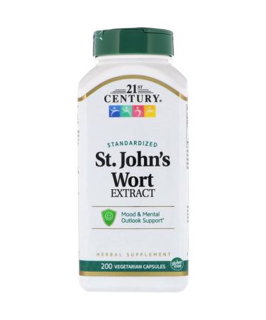 21st Century St. John's Wort Extract 200 Vegetarian Capsules