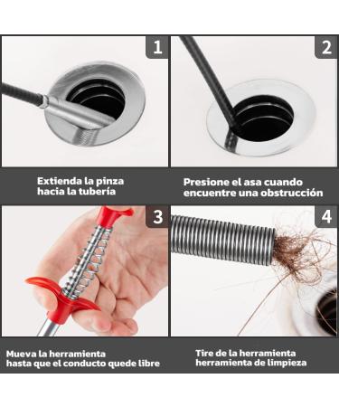 Durable Bendable Drain Auger - Multifunctional Sewer Hair Cleaning Tool & Pipe Dredging Clog Remover for International Shipping - Buy Online on SooperMarket.com