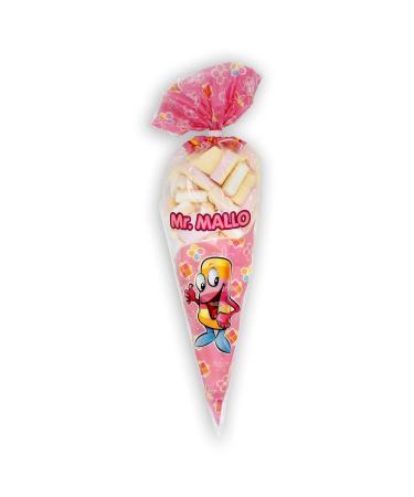 Mr. Mallo Marshmallow Pointed Bag - Colorful Foam Sugar Mix for Birthdays & Parties | Practical Clip Closure | 6x250g Pack - Buy Online on SooperMarket.com