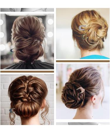 6 Pieces Metal U Shaped Hairpins French Hair Pin Hair Chignon Pins Metal Hair Pin Fork Sticks 2 Prong Bun Hairstyle Accessories for Women 6Pcs Gold silver - Buy Online on SooperMarket.com