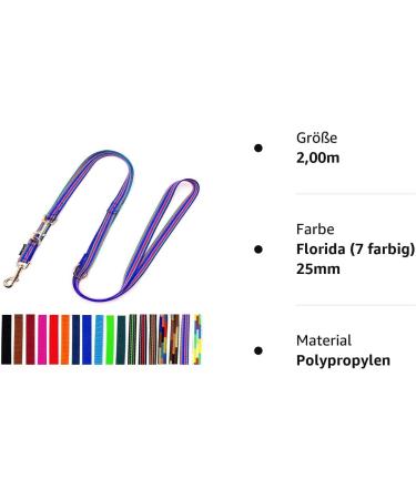 Adjustable Dog Linen Leash - 2m to 5m for Large Dogs | 7 Colors Available | Durable 20mm & 25mm Options - Buy Online on SooperMarket.com
