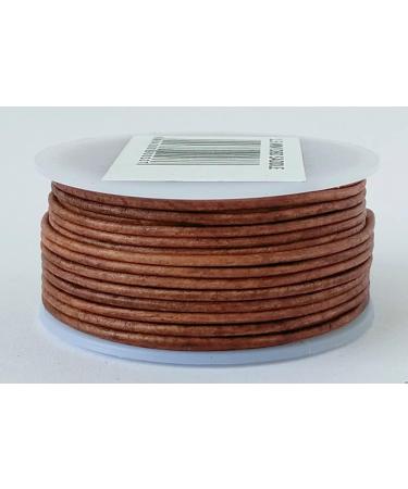 Genuine Leather Cord for Jewelry Making and Crafts - Distressed Saddle 1.5mm - Buy Online on SooperMarket.com