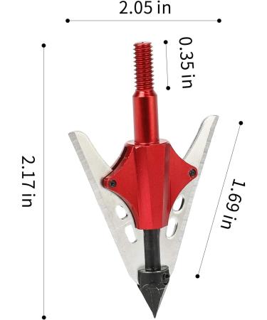100 Grain Majarro Crossbow Broadheads for Deep Penetration - Tough Steel, Compound & Crossbow Red-001 - Buy Online on SooperMarket.com