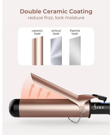 2 Inch Extra Long Barrel Curling Iron - Large Barrel Curling Wand for Long Hair - Ceramic Tourmaline - Dual Voltage - Buy Online on SooperMarket.com