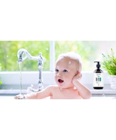 Organic Baby Shampoo & Body Wash - Tear-Free Detangling Cosmos Certified Dermatologist Tested Natural Formula - 13.5oz - Buy Online on SooperMarket.com
