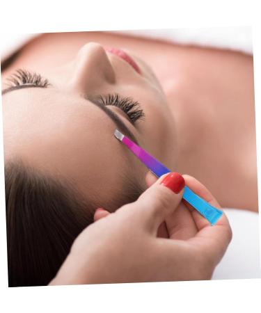 WOFASHPURET 1 Set Set Blue Pink Love Fake Eyelashes Eyelash Curler Tweezers Eyebrow Tweezers for Adult Precision Tweezer Cosmetic Eyebrow Brush Tool Trimming Eyebrow Tweezers - Buy Online on SooperMarket.com