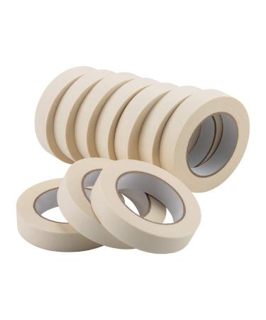 Lichamp Masking Tape 1 inch 10 Pack General Purpose Masking Tape Bulk Multipack for Basic Use 1 inch x 55 Yards x 10 Rolls (550 Total Yards)