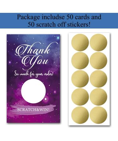 Hafhue 50 Pack Thank You Blank Gift Certificate Scratch Off Cards for Small Business Spa Gold - Buy Online on SooperMarket.com